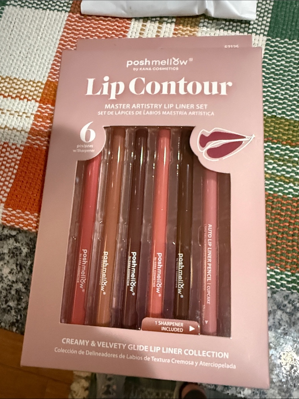 Posh Mellow Lip Contour Set — Pink & Nude Lip Liners (6-Pack)